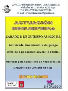 Actuación regueifeira na Asociación Monde da Mina en Vigo